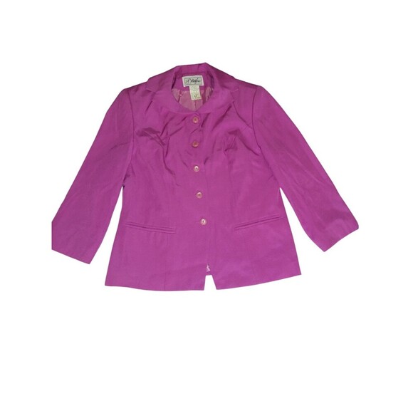 Vintage A'maglia Blazer Purple Womans Size 12 1970's Union Made - Picture 6 of 11